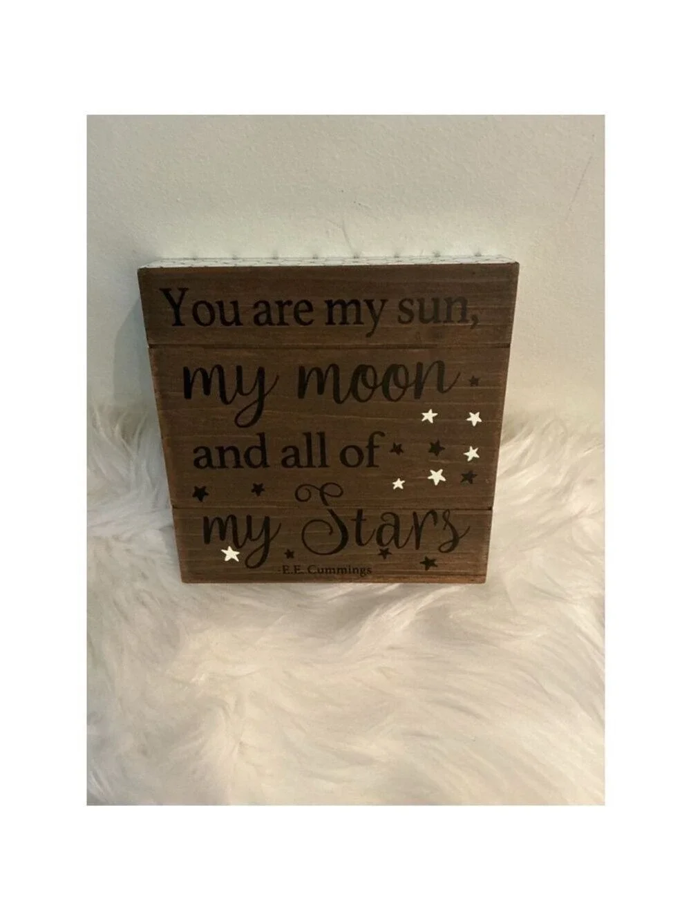 Belle Maison “You Are My Sun My Moon My Stars” Wood Wall Art Sign NWT